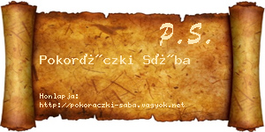 Pokoráczki Sába névjegykártya